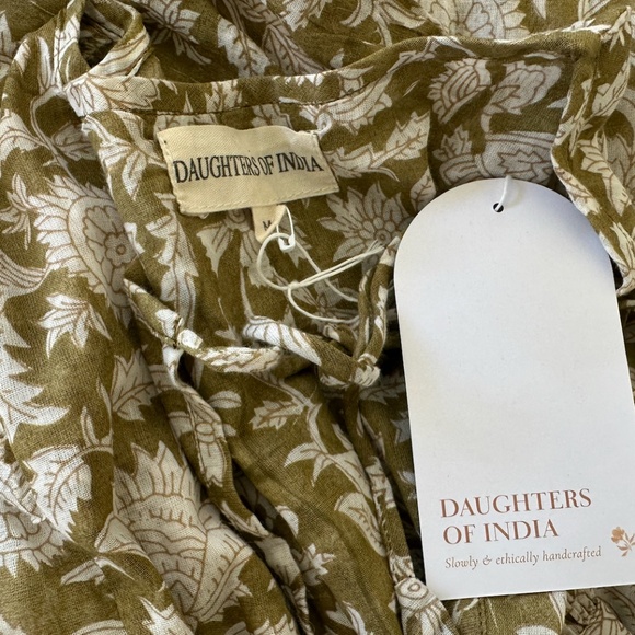 [SOLD OUT] Kyra Midi Dress ~ Olive M / Daughters Of India - NWT - Picture 3 of 7